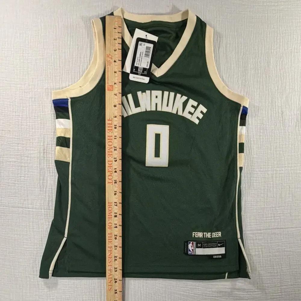 Nike Licensed NBA Milwaukee Bucks Damian Lillard 0 Jersey Green youth M 10/12